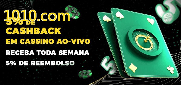 Promoções do cassino ao Vivo 1010.com